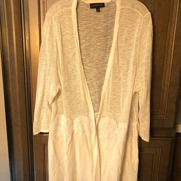 Plus Size Lane Bryant White Tunic Style Sweater - Picture 1 of 2